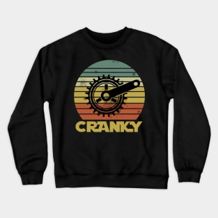 Bicycle Cranky Retro Vintage Gift For Cycling Lovers Crewneck Sweatshirt